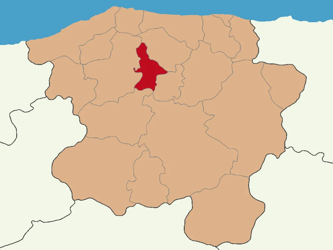 Ağlı ilçesinin Kastamonu'daki konumu
