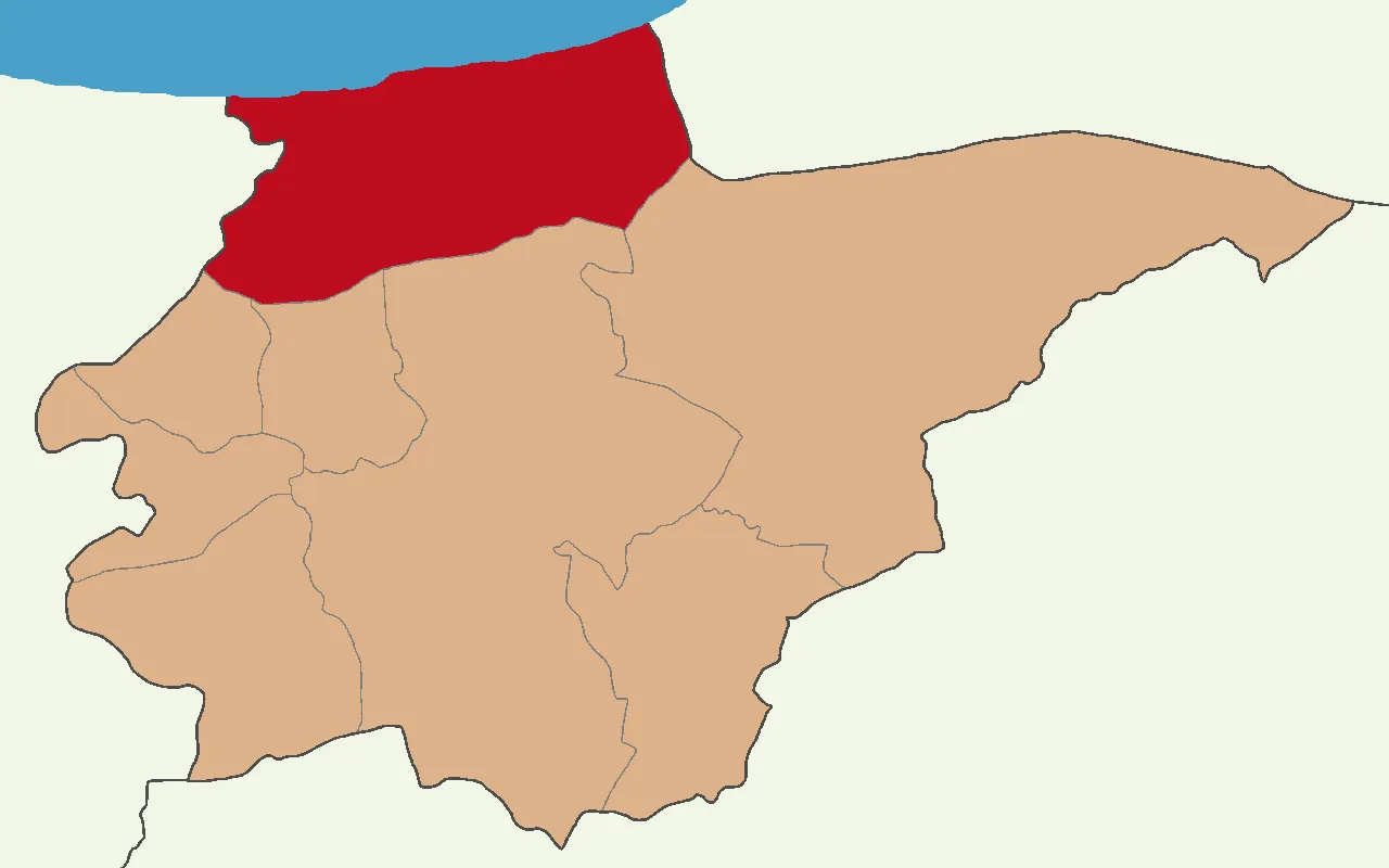 Akçakoca'nın Düzce'deki konumu