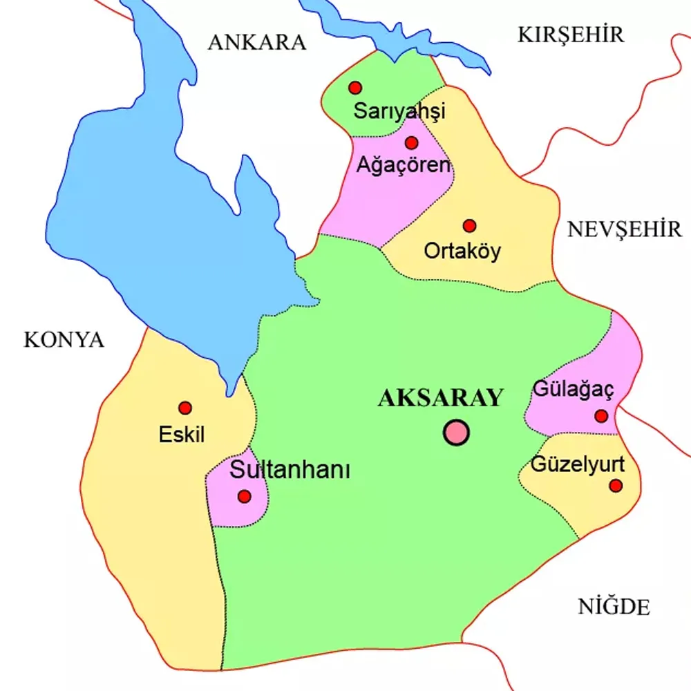 Aksaray İl Haritası