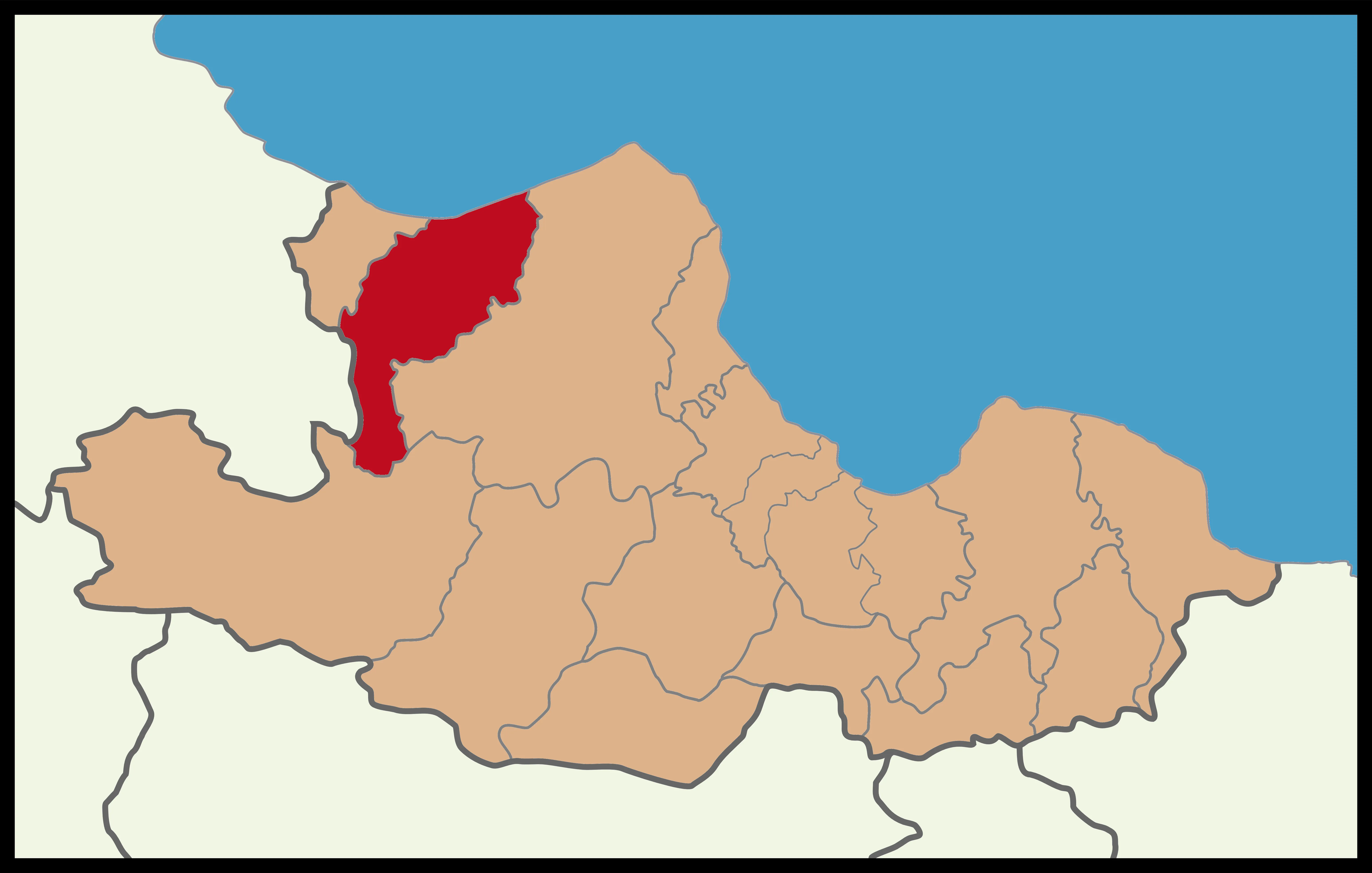 Alaçam'ın Samsun'daki konumu