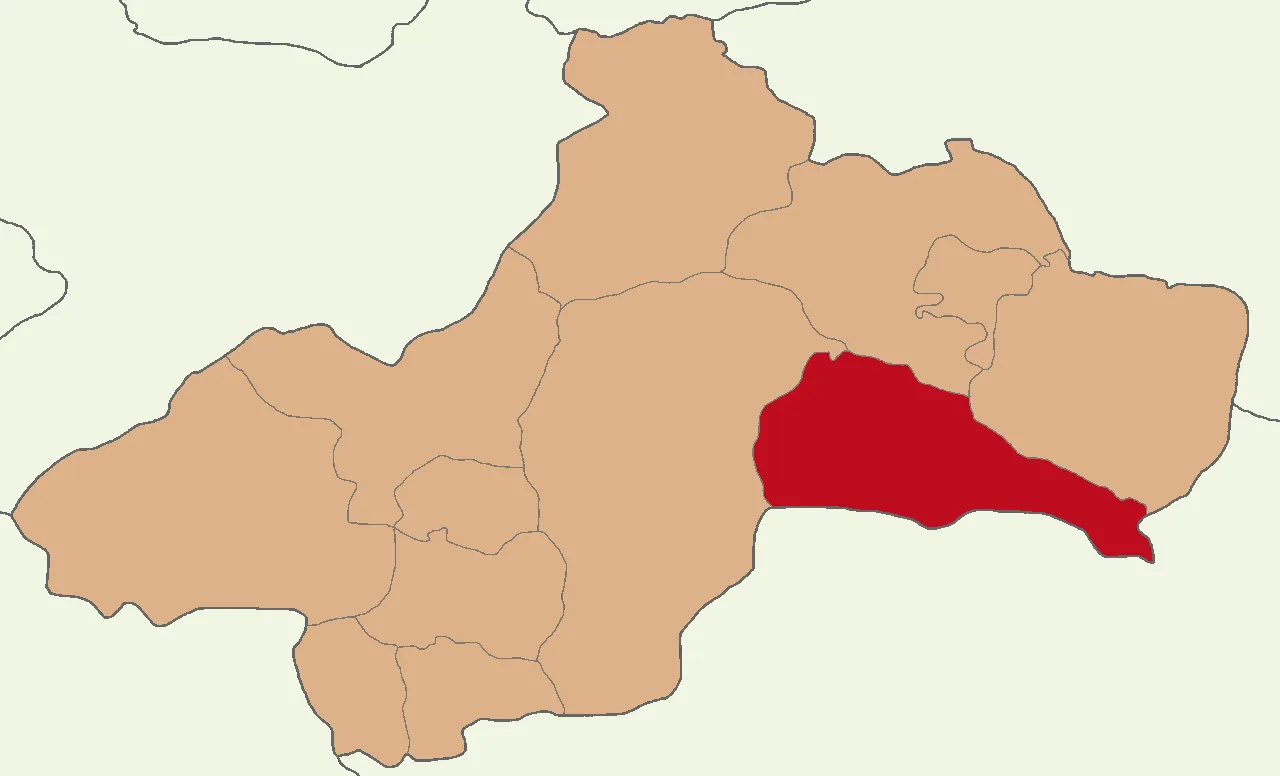 Almus ilçesinin Tokat'taki konumu