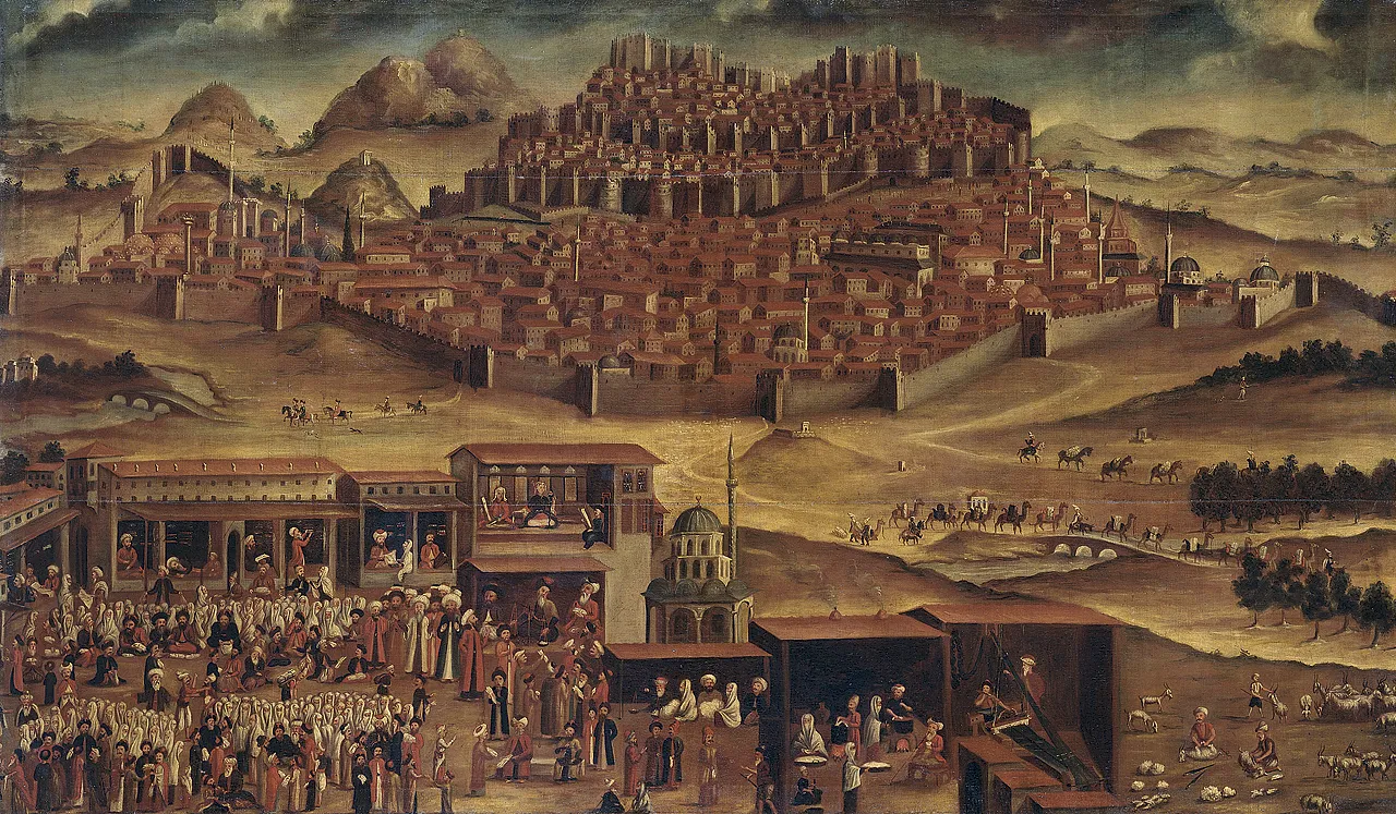 Ankara'nın 18. yüzyıldan kalma bir resmi. Bu anonim eser Hollanda'daki Rijksmuseum'dadır.