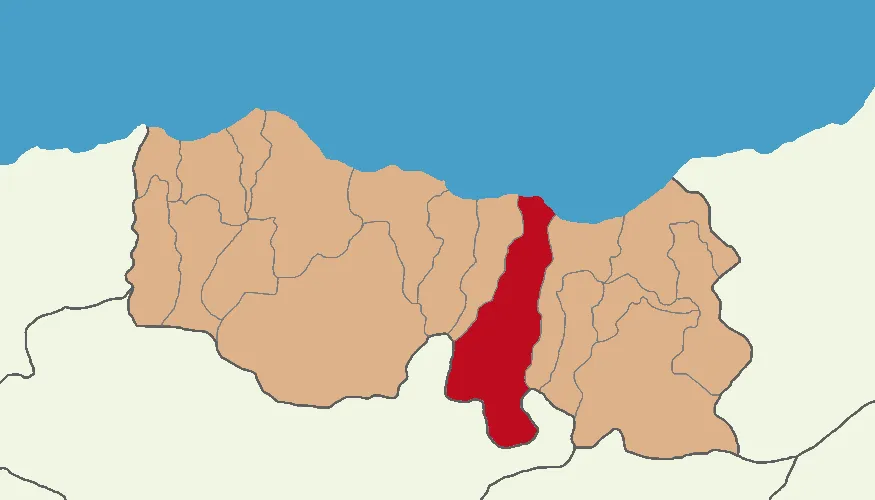 Araklı'nın Trabzon'daki konumu