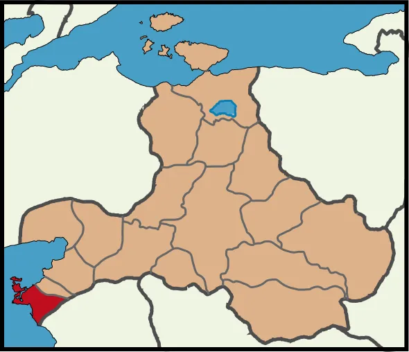 Ayvalık'ın Balıkesir'deki konumu