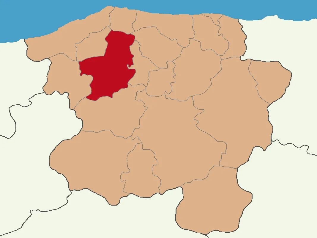 Azdavay ilçesinin Kastamonu'daki konumu