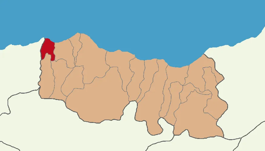 Beşikdüzü'nün Trabzon'daki konumu