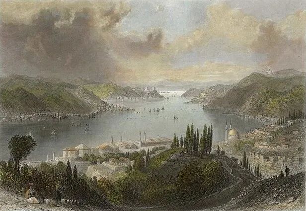 Beylerbeyi ve çevresi (Julia Pardoe'nun 1838 yılında Londra'da yayınlanan The Beauties of the Bosphorus isimli kitabından)