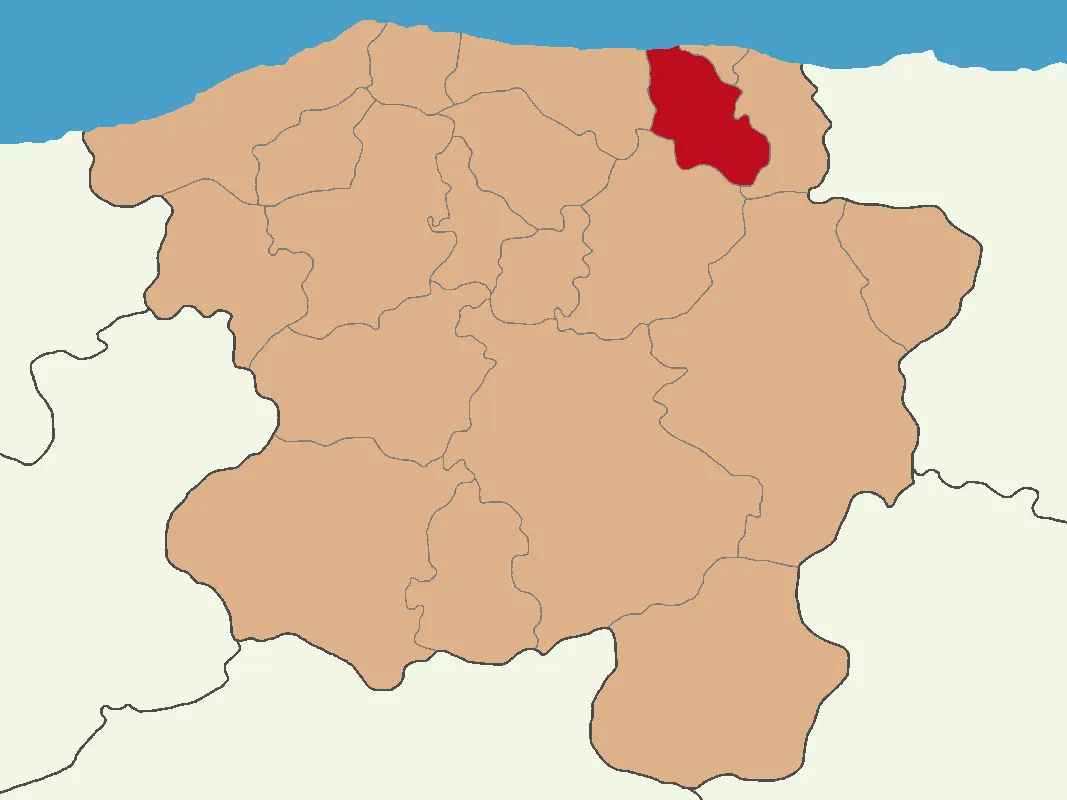 Bozkurt ilçesinin Kastamonu'daki konumu