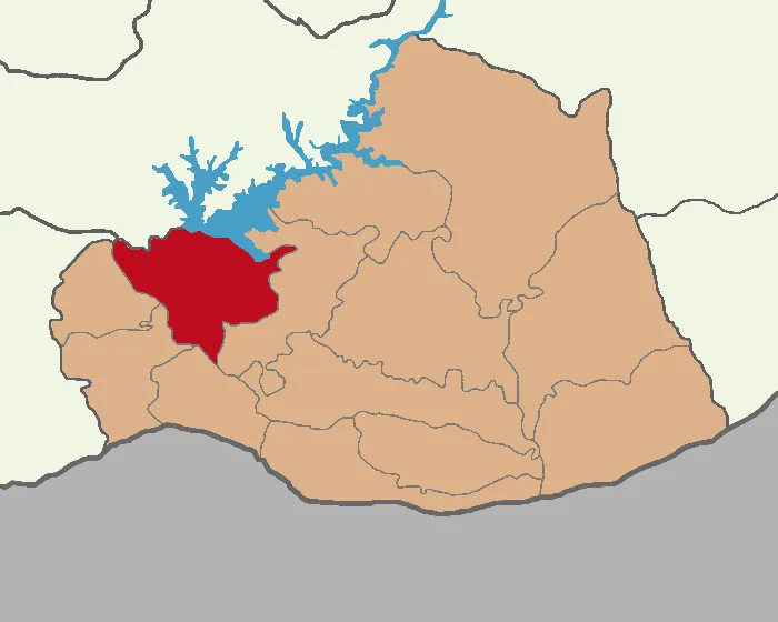 Bozova'nın Şanlıurfa'daki konumu