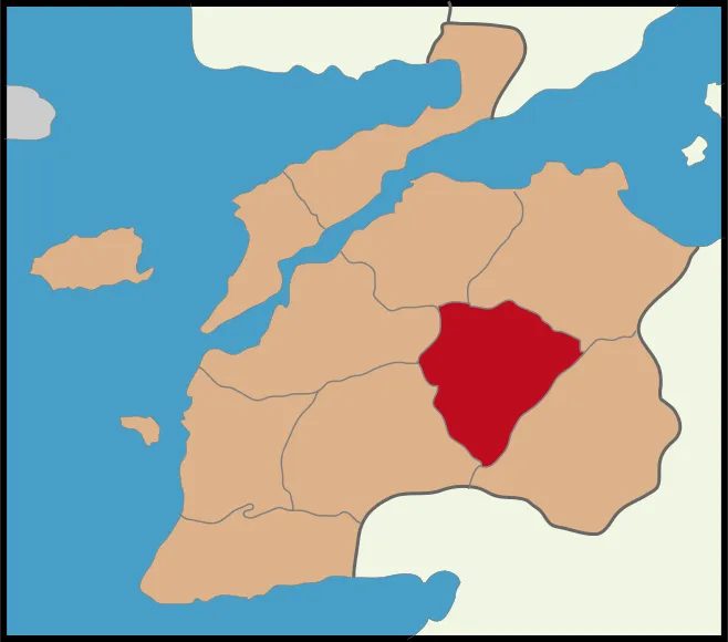 Çan ilçesinin Çanakkale'deki konumu