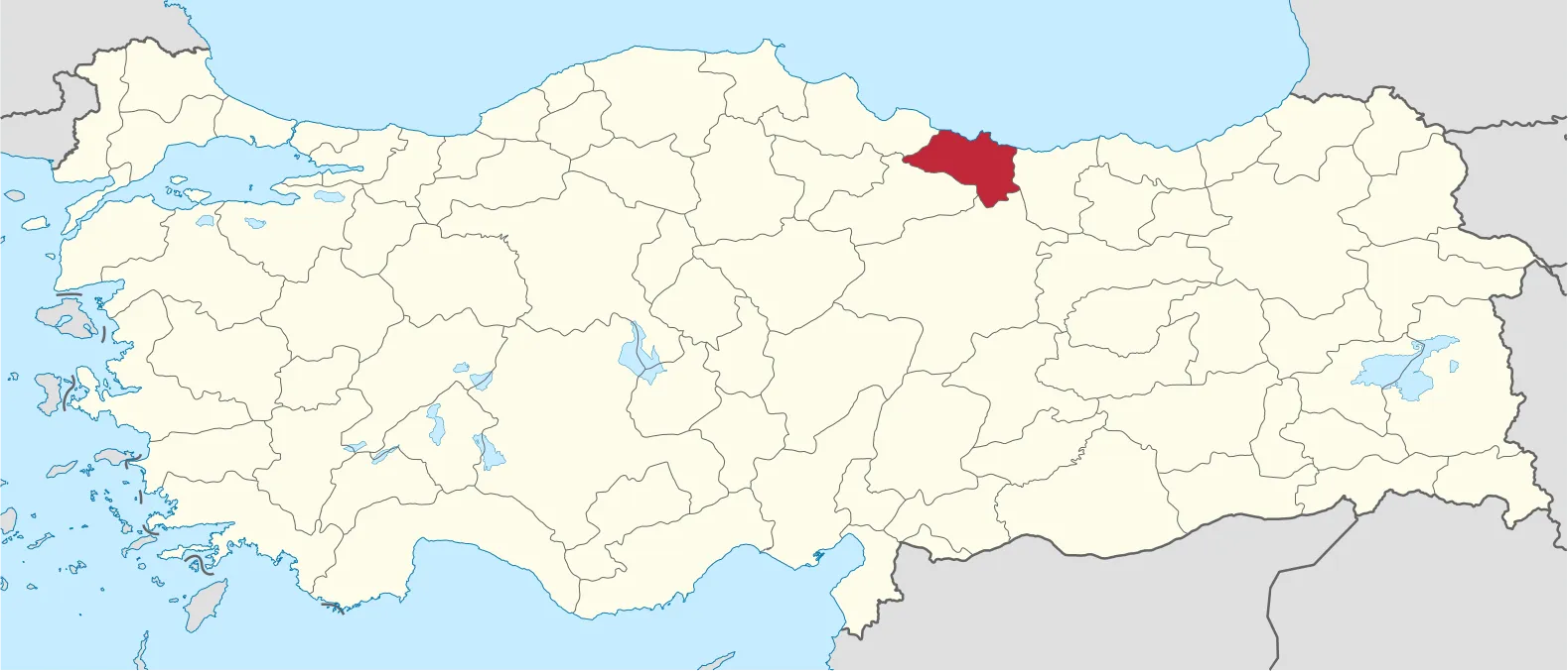 Türkiye'de bulunduğu yer