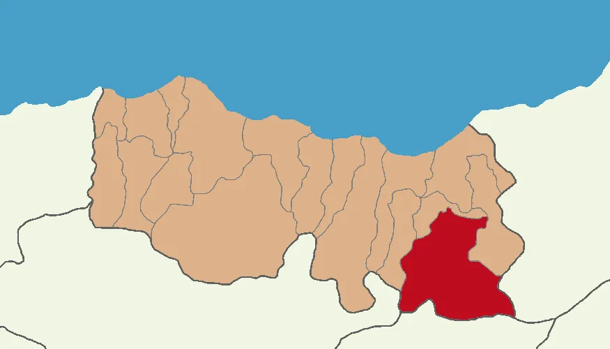 Çaykara'nın Trabzon'daki konumu