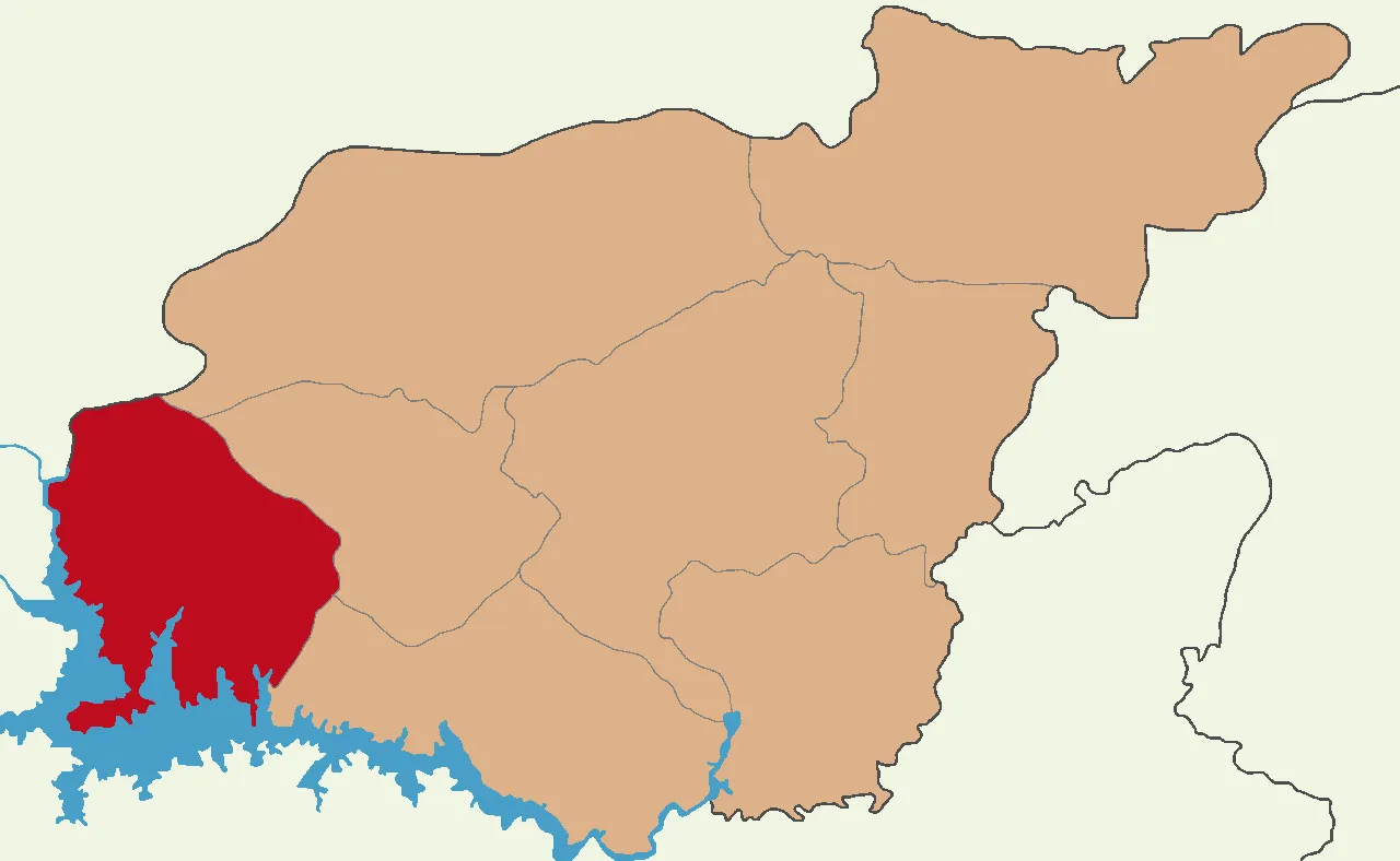 Çemişgezek ilçesinin Tunceli'deki konumu