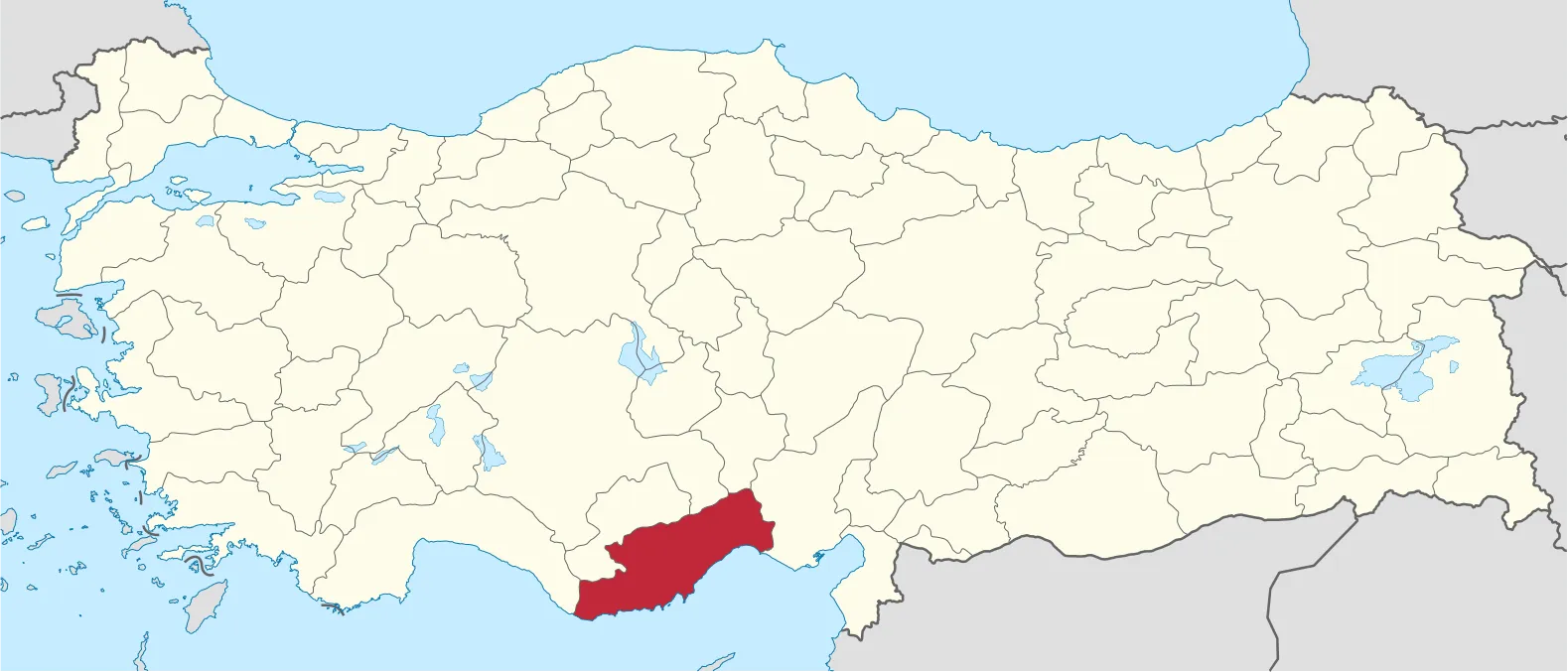Çortak'ın Türkiye'deki konumu