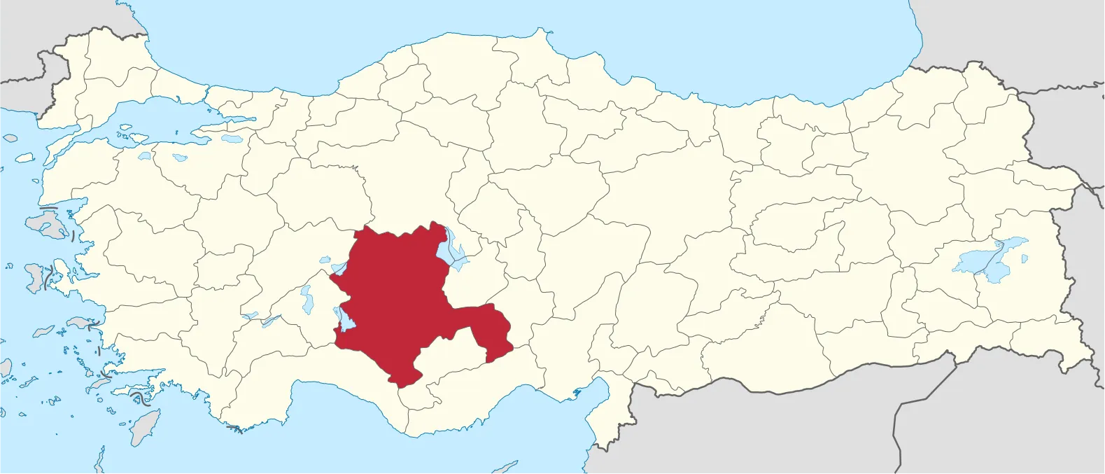 Konya'nın Türkiye'dki konumu