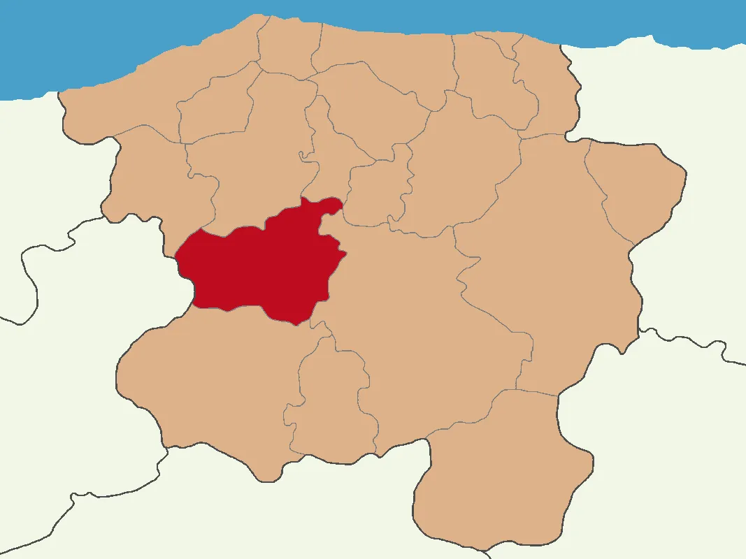 Daday ilçesinin Kastamonu'daki konumu