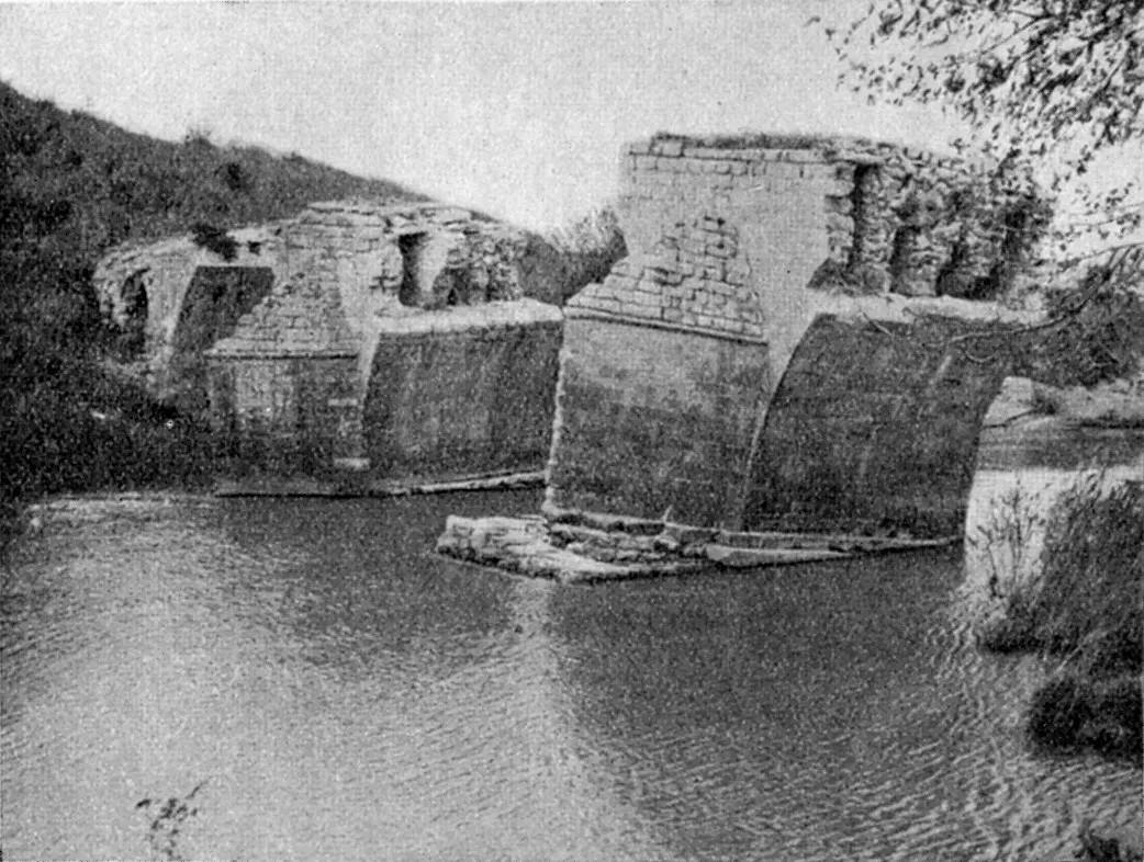 Güvercin Köprüsü kalıntıları 1905/1906