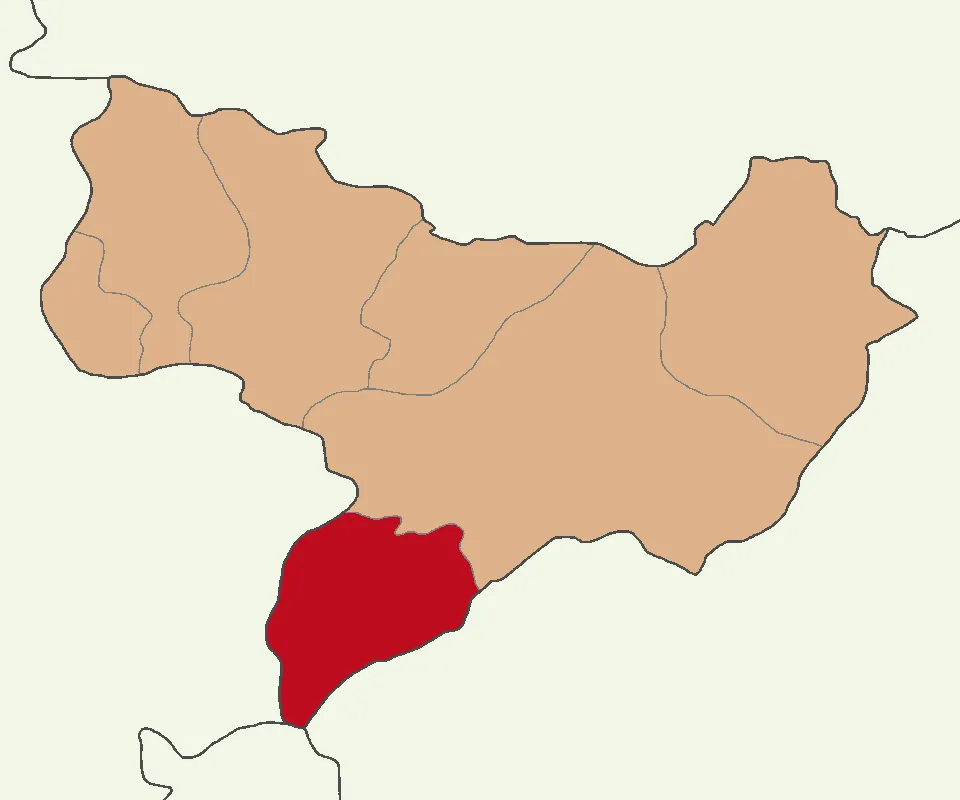 Göynücek ilçesinin Amasya'daki konumu