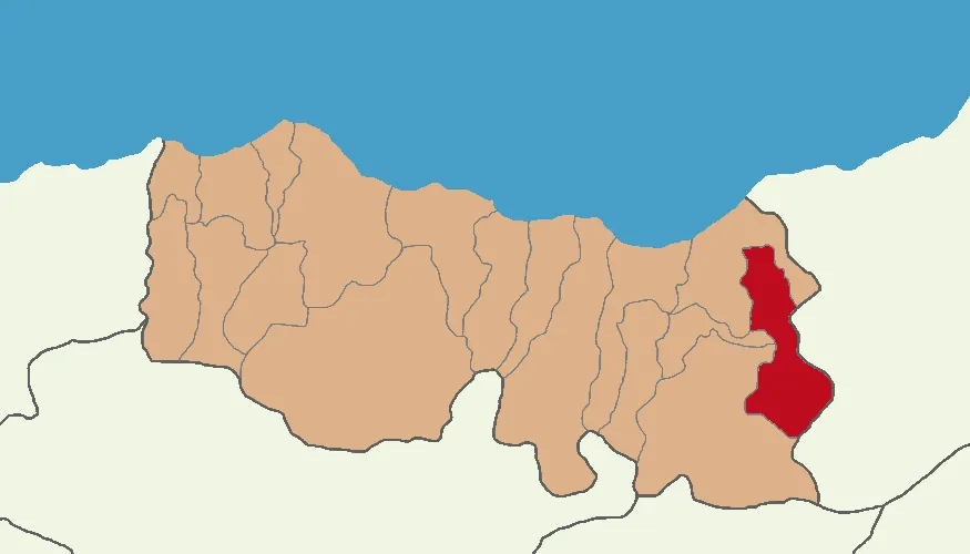 Hayrat'ın Trabzon'daki konumu