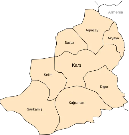 Kars ili idari bölümleri