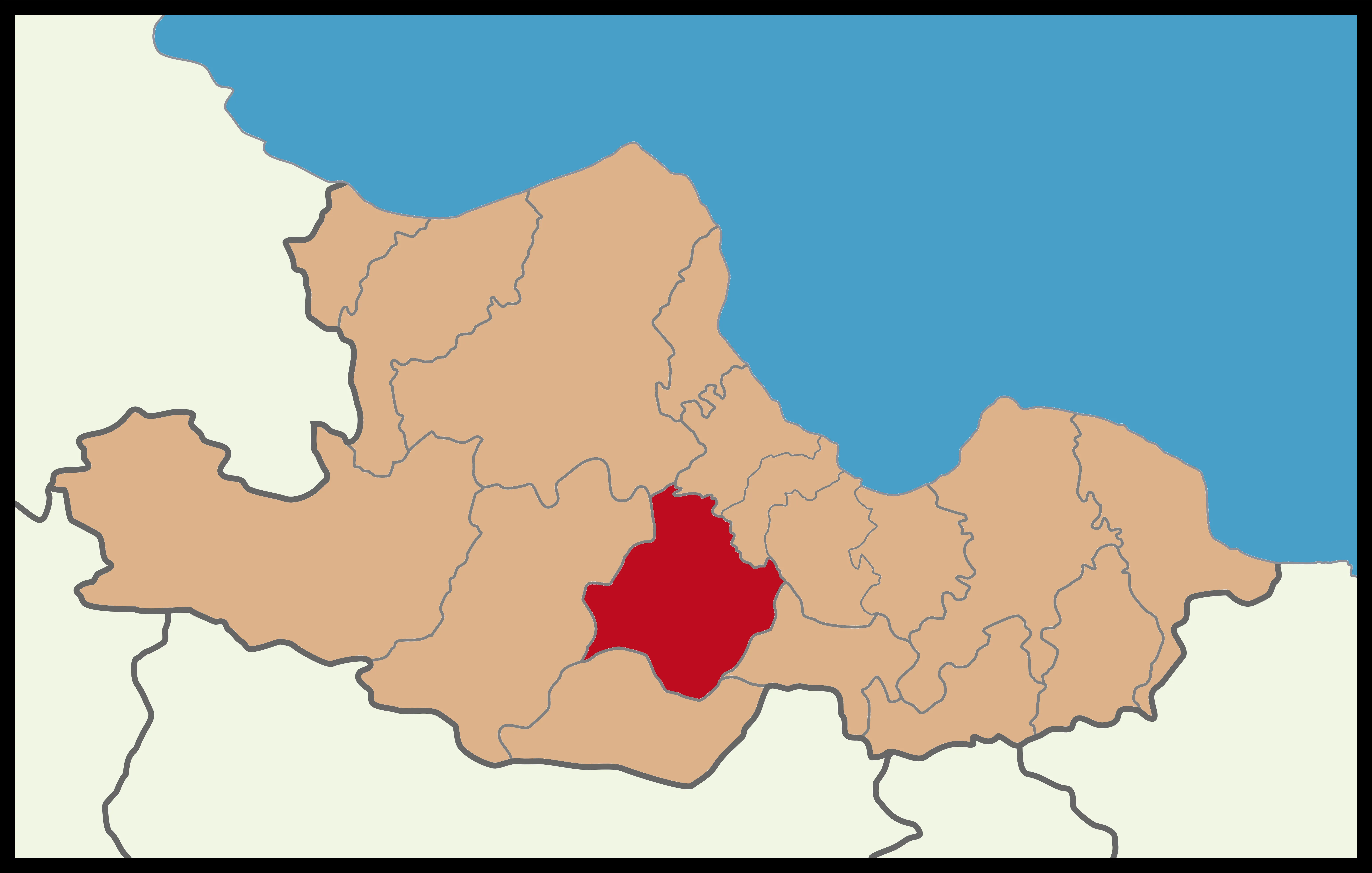 İlçenin Samsun ilindeki konumu