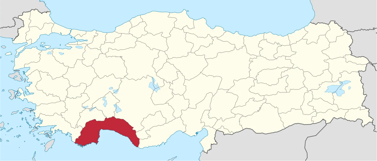 Kızılot'un Türkiye'deki yeri