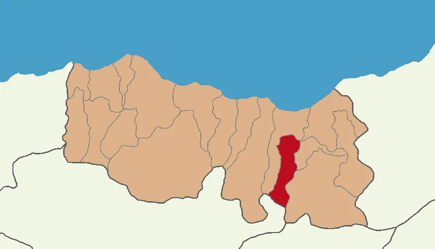 Köprübaşı'nın Trabzon'daki konumu