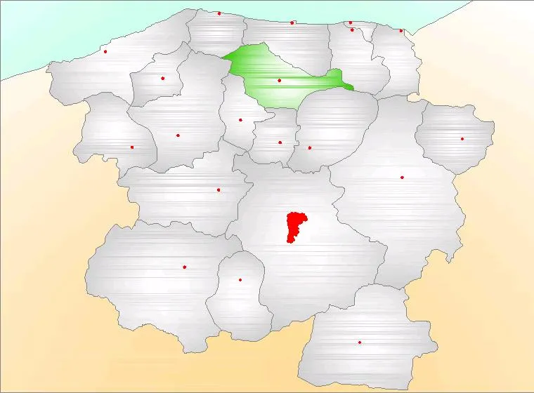 Küre ilçesinin Kastamonu'daki konumu