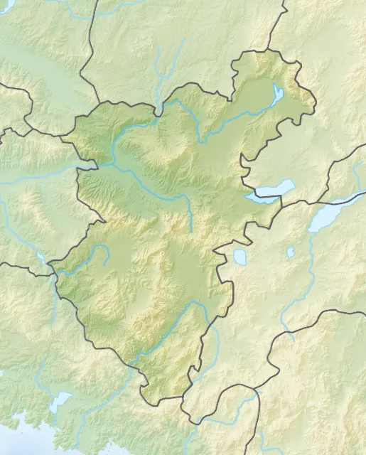 Denizli ilinin topografik konum haritası
