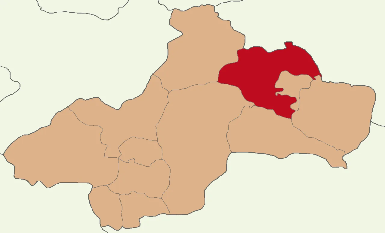 Niksar ilçesinin Tokat'taki konumu
