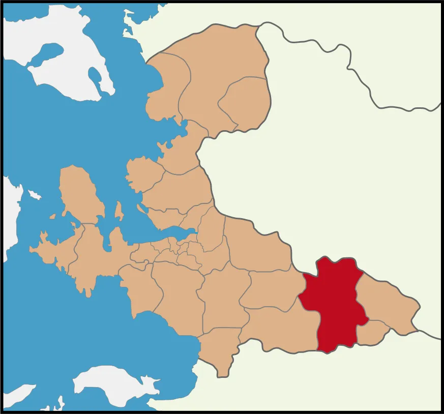 Ödemiş'in İzmir'deki konumu