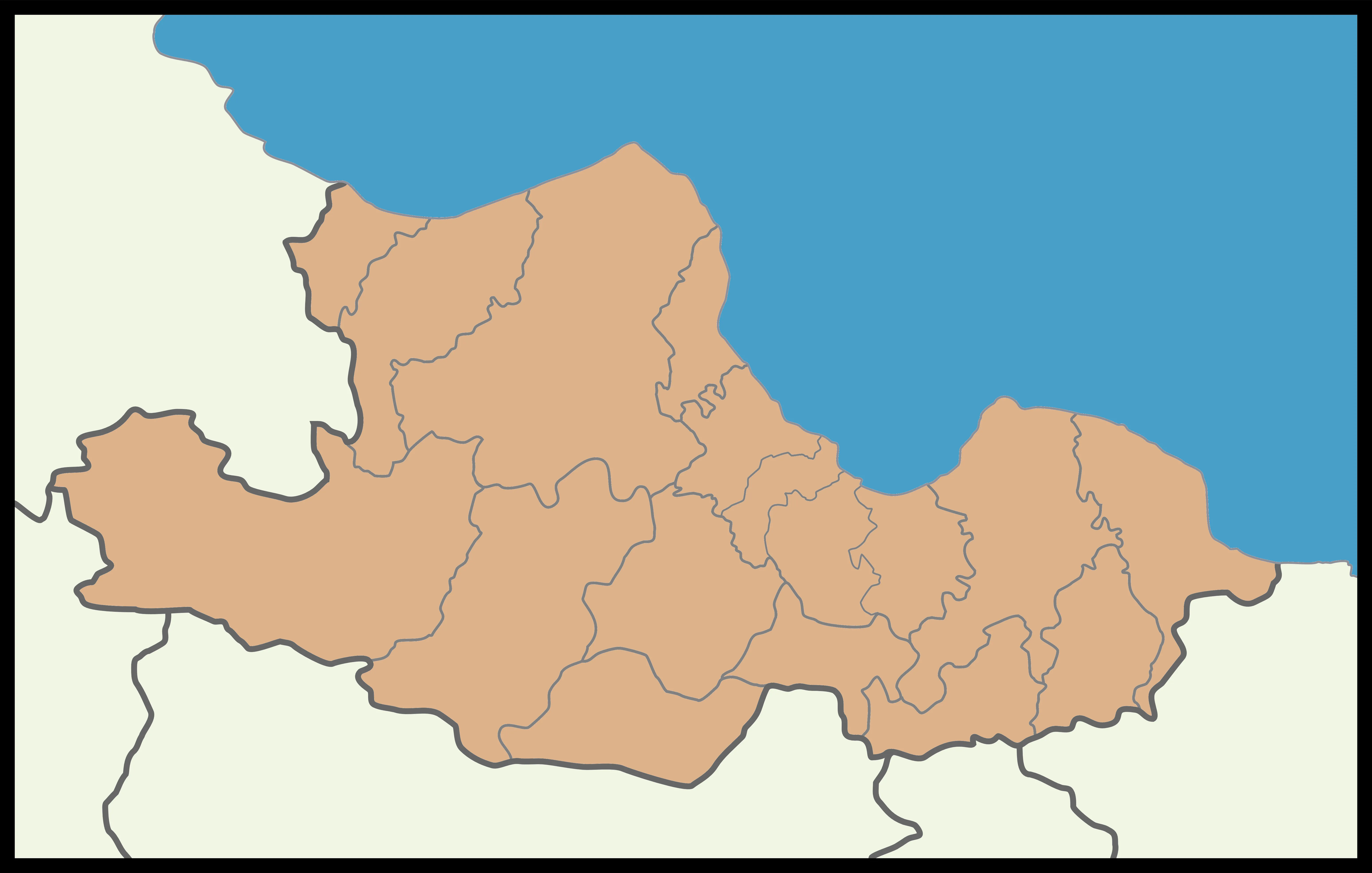 Tıklanabilir Samsun idari resim haritası