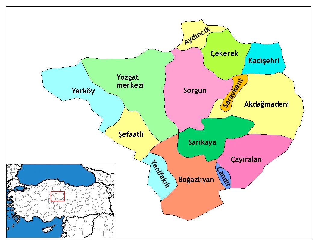 Yozgat Siyasi Haritası