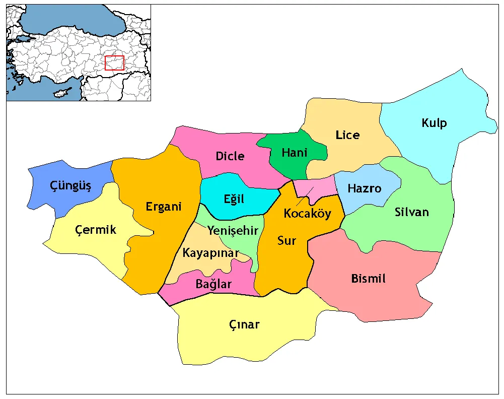 Diyarbakır'ın idari bölümleri