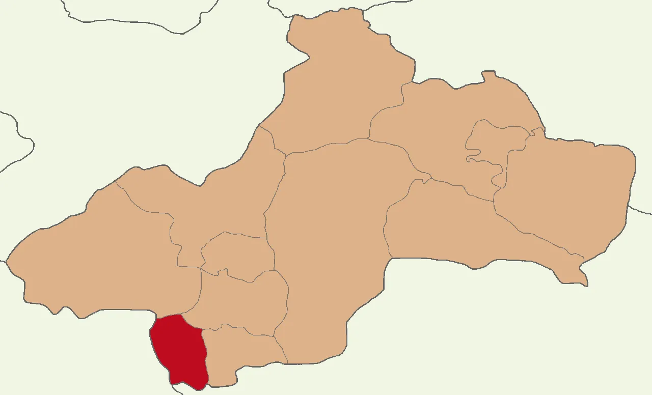 Sulusaray ilçesinin Tokat'taki konumu