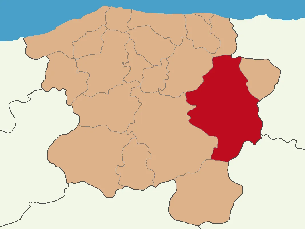 Taşköprü ilçesinin Kastamonu'daki konumu