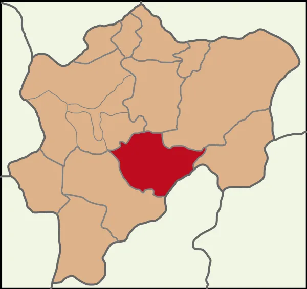 Tomarza'nın Kayseri'deki konumu