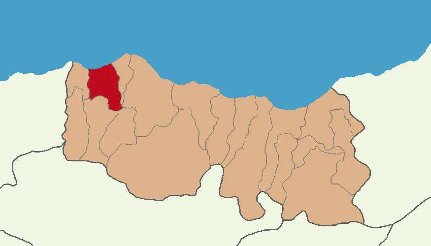 Vakfıkebir'in Trabzon'daki konumu