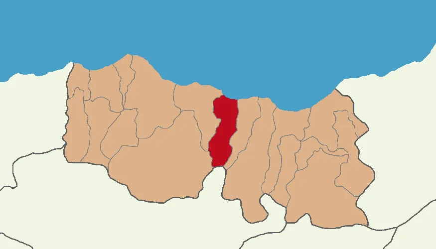 Yomra'nın Trabzon'daki konumu